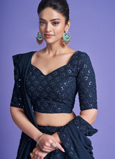 Lovely Teal Blue Colour Designer Lehenga Choli